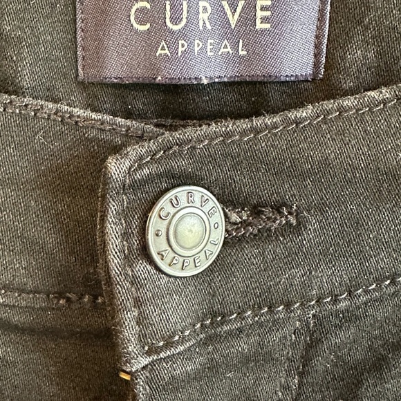 Curve Appeal Black Denim Comfy Stretchy Straight Leg Jeans Sz 10/30 - Picture 2 of 9